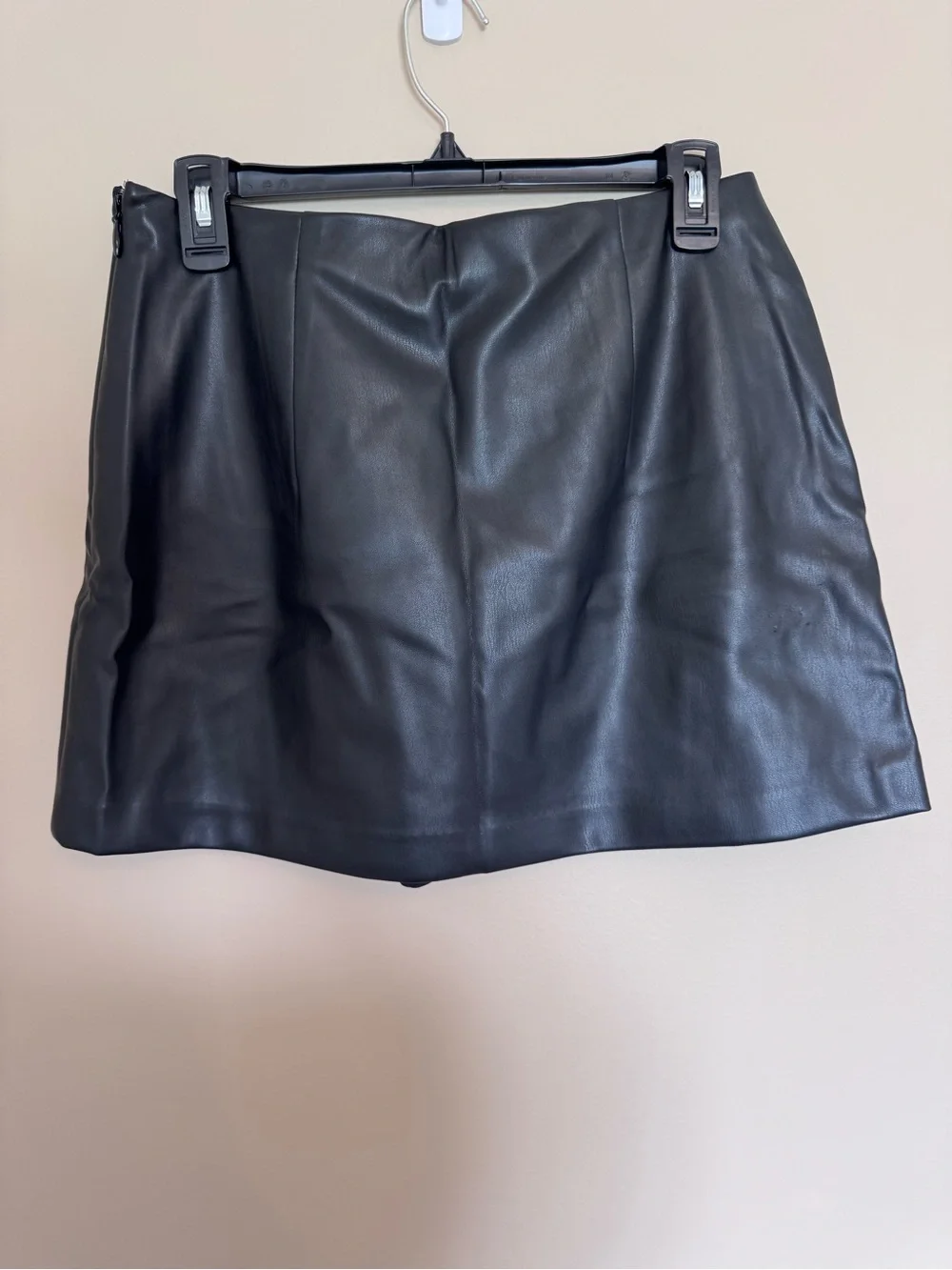 Abercrombie & Fitch Black Scarlett Vegan Leather Mini Skort